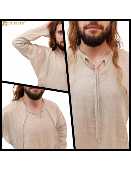 Túnica medieval curta modelo Caius,...