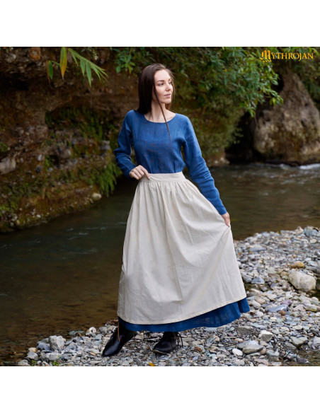 Delantal medieval séculos XIV-XV, cor...