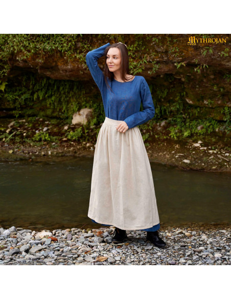 Delantal medieval séculos XIV-XV, cor...