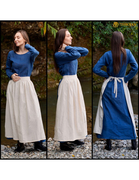 Delantal medieval séculos XIV-XV, cor...