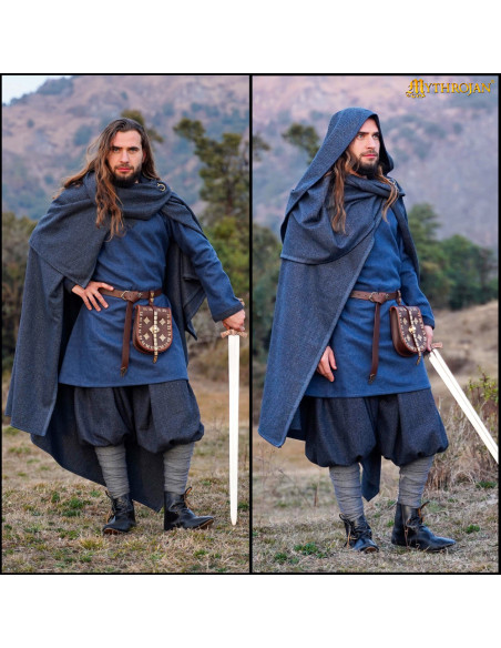 Capa vikinga medieval de algodão...