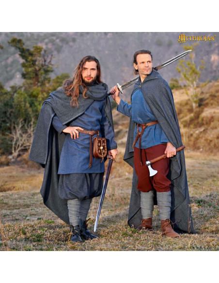 Capa vikinga medieval de algodão...