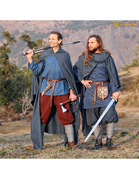 Capa vikinga medieval de algodão...