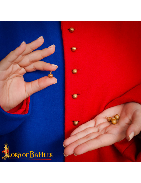 Pacote de 5 botões medievais em bronze