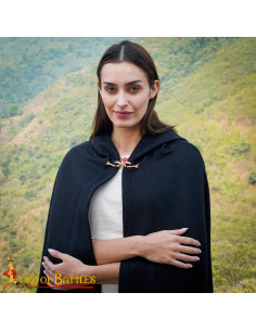 Fecho de capa celta medieval em bronze, modelo dragões 2