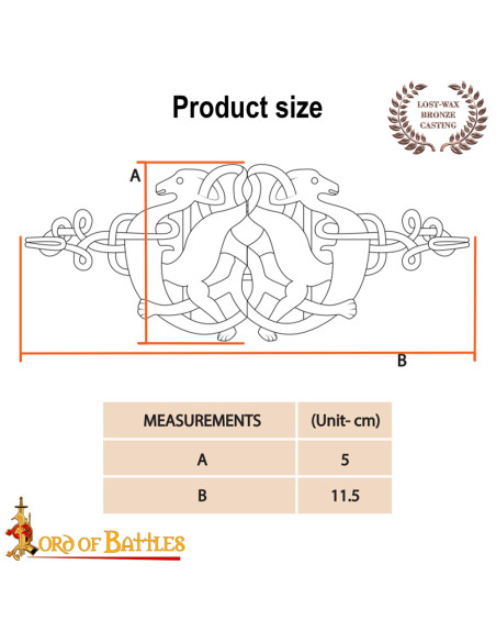 Fechamento de capa celta em bronze,...