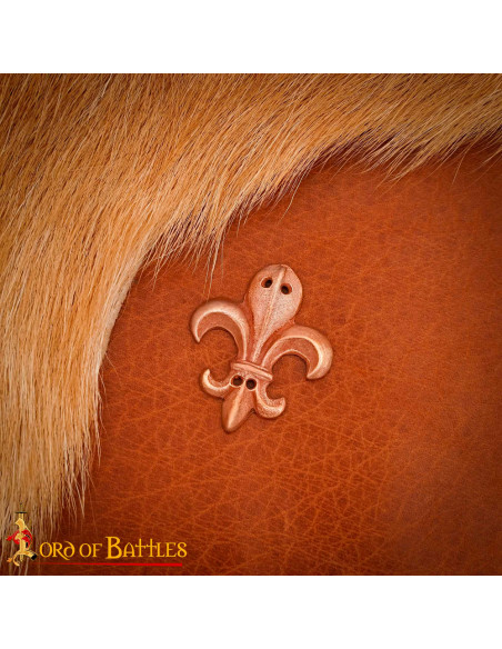 Adorno Flor de Lis em bronze para cintos