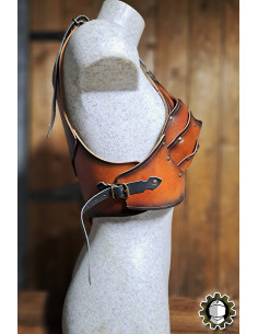 Corset medieval em couro modelo Senua, cor marrom 2