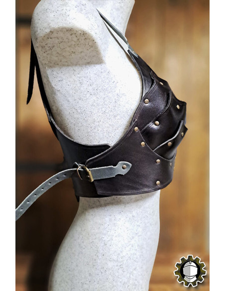 Corsé medieval em couro modelo Senua,...