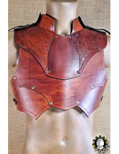 Peto medieval de couro modelo Cicero, cor marrom