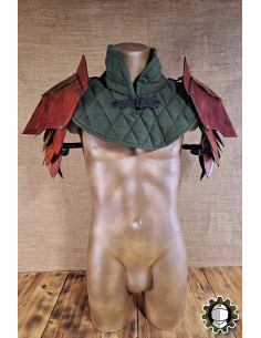 Hombreras medievais de couro modelo Namor, cor marrom