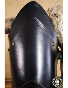 Brazaletes medievais de couro modelo Jerome, cor preta 2