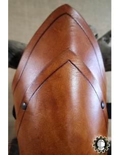 Brazaletes medievais de couro modelo Jerome, cor marrom 2