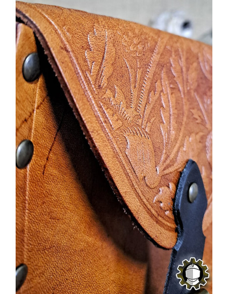 Bolsa medieval de couro modelo...