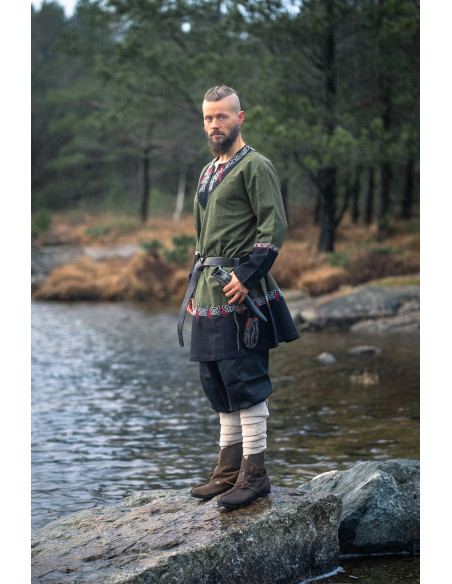 Túnica Vikinga Freydis na cor verde...