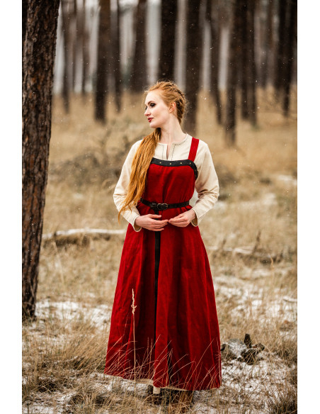 Sobrevestido viking Alena em linho,...