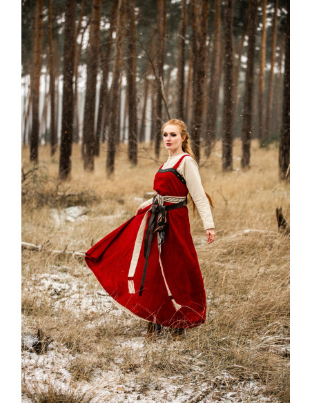 Sobrevestido viking Alena em linho,...