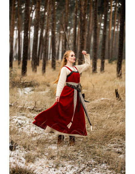 Sobrevestido viking Alena em linho,...