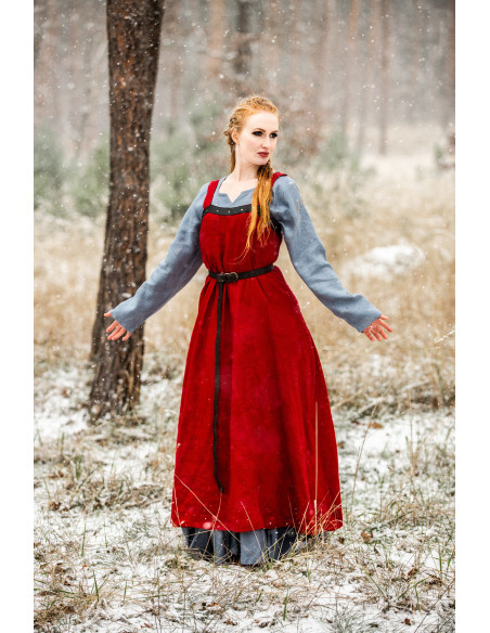 Sobrevestido viking Alena em linho,...