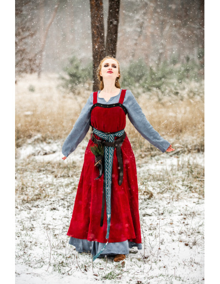 Sobrevestido viking Alena em linho,...