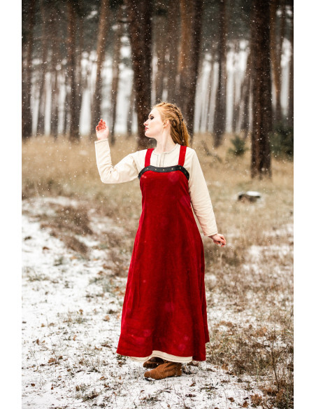 Sobrevestido viking Alena em linho,...