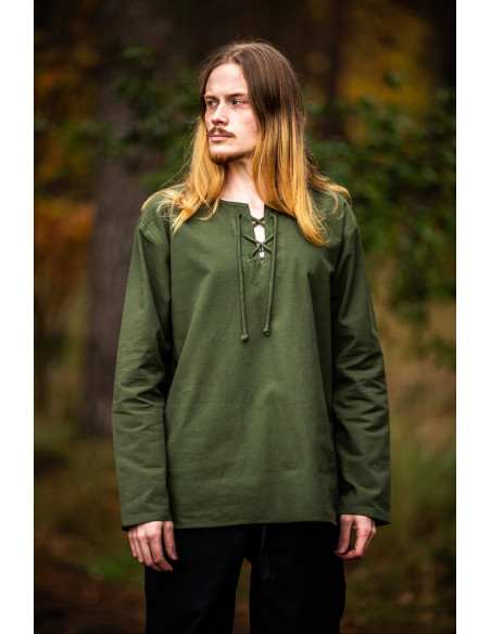 Camisa medieval homem modelo Otto, verde