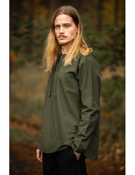 Camisa medieval homem modelo Otto, verde