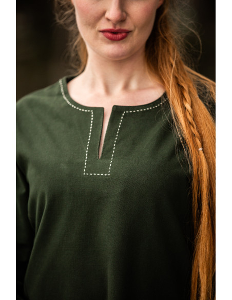 Vestido Viking feminino Helga em verde