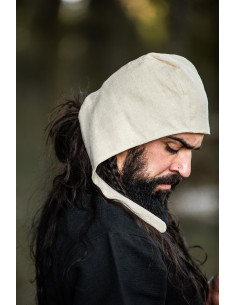 Crepe camponês de algodão, cor branca natural