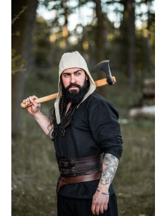 Crepe camponês de algodão, cor branca natural 2