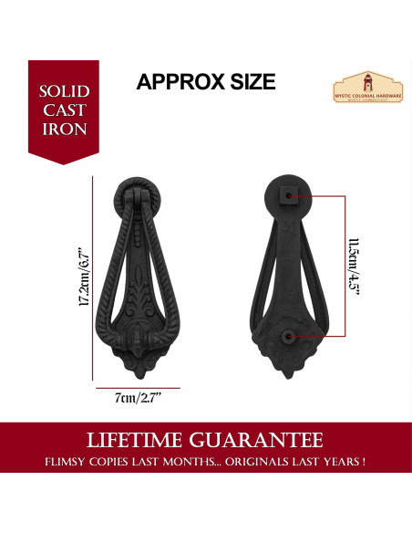 Aldava de porta medieval com anel em...