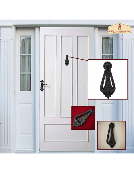 Aldava de porta medieval com anel em...