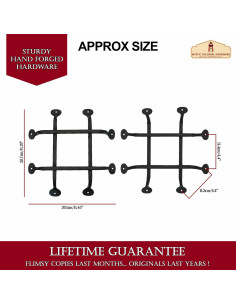 Grade de bar clandestino para portas (27x29 cm.) 2