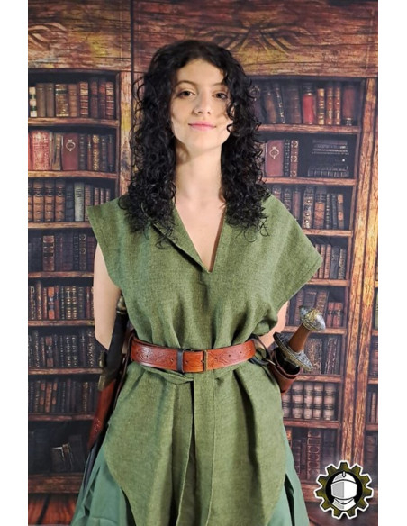 Tahalí medieval couro marrom modelo...