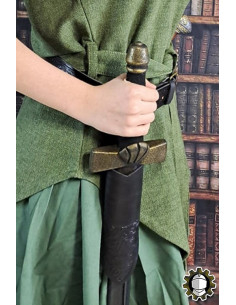 Tahalí medieval dagas cuero marrón modelo Jerome