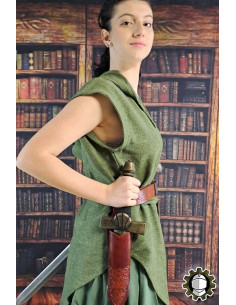 Tahalí medieval para adagas de couro marrom modelo Jerome 2