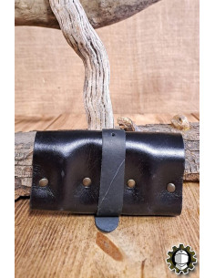 Bolso medieval em couro preto para 3 poções, Tarryon 2