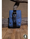 Bolsa medieval em couro azul modelo Adam