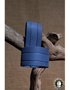 Tahalí em couro para adagas, cor azul