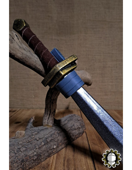 Tahalí em couro para adagas, cor azul