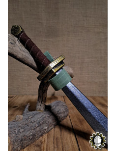 Tahalí em couro para adagas, cor verde 2