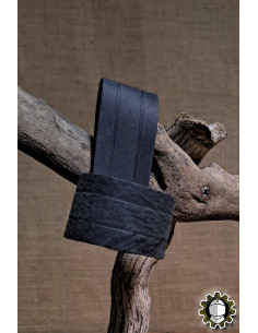 Tahalí de couro para adagas, cor preta