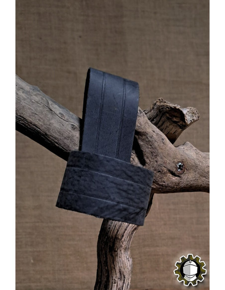 Tahalí de couro para adagas, cor preta