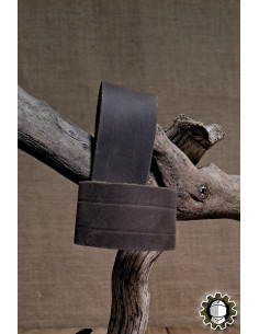 Tahalí de couro para adagas, cor marrom