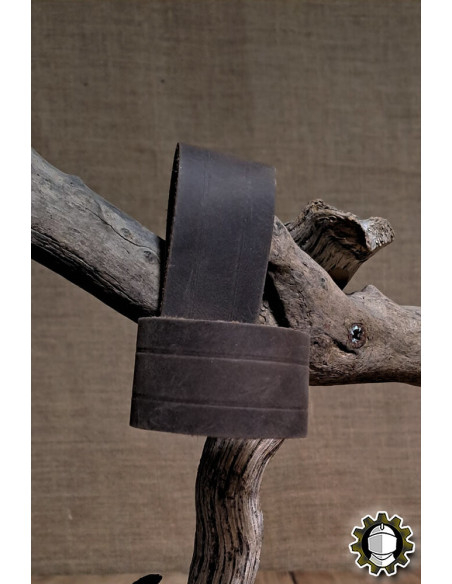 Tahalí de couro para adagas, cor marrom