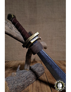 Tahalí de couro para adagas, cor marrom 2