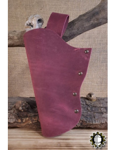 Estojo em couro mão esquerda, cor vermelha