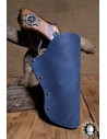 Estojo de couro mão direita, cor azul