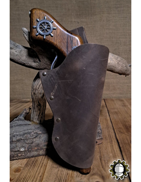 Cartucheira em couro mão direita, cor...