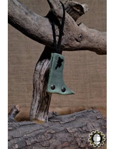 Tahalí de couro para espadas, cor verde